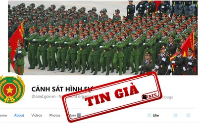 Trang fanpage “Cảnh Sát Hình Sự” giả mạo kênh thông tin của bộ Công an