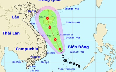 Dự báo thời tiết 5/6: Bão giật cấp 10 đang hình thành trên Biển Đông