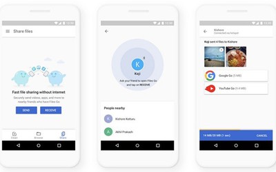 Google tăng tốc độ chia sẻ dữ liệu nhanh gấp 4 lần trong Files Go