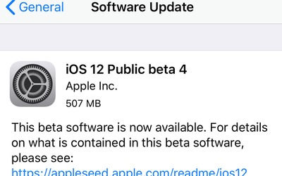 Apple chính thức tung ra iOS 12 public beta 4