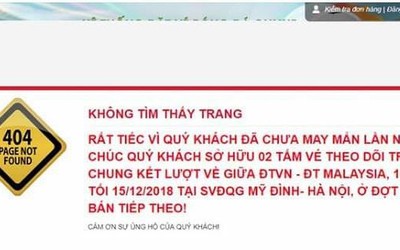 Dậy sóng mạng: Truy lùng lý do hệ thống bán vé chung kết VFF không thể truy cập