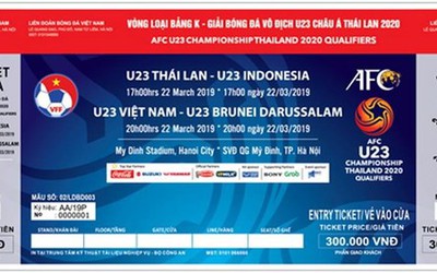 Giá vé xem U23 Việt Nam đá vòng loại châu Á 2020 cao nhất 300.000 đồng