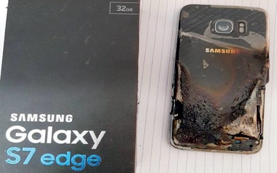 Samsung Galaxy S7 Edge bỗng nhiên phát nổ ngay cả khi không sạc pin