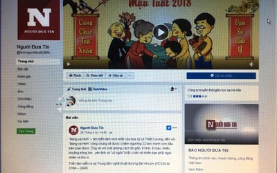 Cảnh giác trước fanpage giả mạo báo Người Đưa Tin