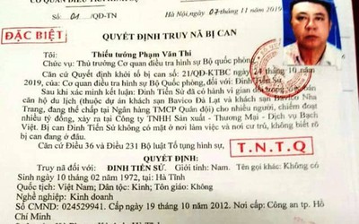 Bộ Quốc phòng truy nã tổng giám đốc Bavico Đinh Tiến Sử