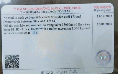 Chính thức bổ sung mã QR trên giấy phép lái xe