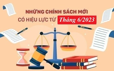 Những chính sách mới nổi bật có hiệu lực từ tháng 6/2023