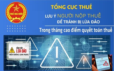 Cao điểm quyết toán thuế, Tổng cục Thuế cảnh báo để tránh lừa đảo