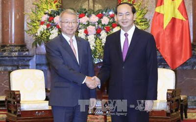 Chủ tịch nước Trần Đại Quang tiếp Chánh án Tòa án tối cao Hàn Quốc
