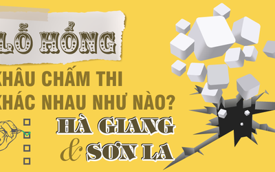 [Infographic] Lỗ hổng chấm thi Hà Giang và Sơn La khác nhau thế nào?