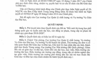 Bộ GD&ĐT cần tiếp tục xử lý cán bộ tham mưu văn bản sai