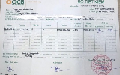 Gửi tiết kiệm tiền tỷ tại ngân hàng OCB, khách hàng tá hỏa khi nhận thông báo sổ giả