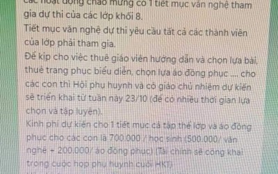 Nghệ An: Thông tin về khoản thu 700.000đồng/học sinh phục vụ ngày 20/11