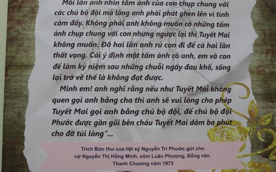 Nỗi day dứt của liệt sỹ mơ ước con gái gọi tiếng cha nhưng không thành