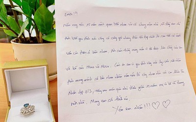 Nội dung bức thư tay ngọt ngào và nhẫn kim cương Hồ Hoài Anh tặng vợ sau nhiều sóng gió