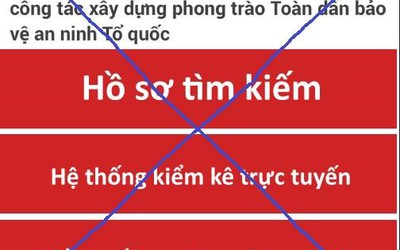 Phát hiện trang mạng mạo danh Cổng Thông tin điện tử Bộ Công an