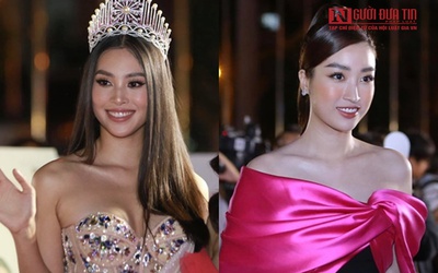 Hoa hậu Tiểu Vy và Đỗ Mỹ Linh "bất phân thắng bại" trên thảm đỏ HHVN