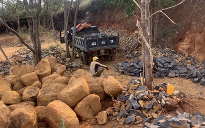 Gia Lai: Kiểm tra xử lý vụ khai thác đá trái phép tại huyện Chư Prông