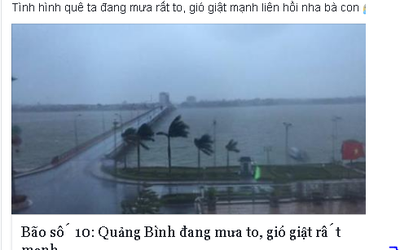 Bão số 10 vào Quảng Bình và nỗi lòng của người con xa quê