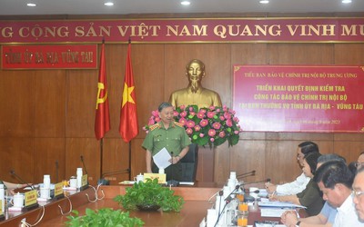 Đại tướng Tô Lâm kiểm tra công tác bảo vệ chính trị nội bộ tại Bà Rịa - Vũng Tàu