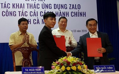 Cà Mau dùng ứng dụng Zalo giải quyết các thủ tục hành chính