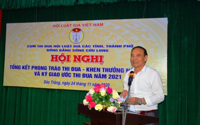 Hội Luật gia Việt Nam tổng kết Cụm thi đua khu vực ĐBSCL năm 2020