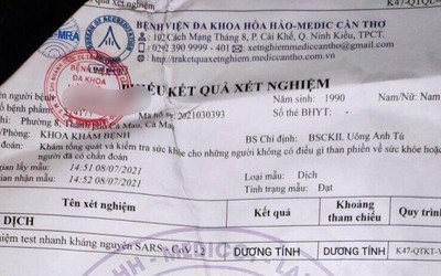 Cà Mau: Làm rõ việc làm giả phiếu xét nghiệm Covid-19