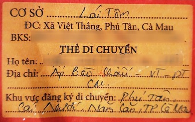 Cà Mau: Trả lại tiền cho các hộ dân bị thu khi làm "thẻ di chuyển"