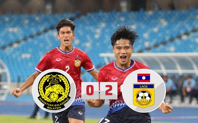 Thắng thuyết phục U23 Malaysia, Lào giành vé vào bán kết