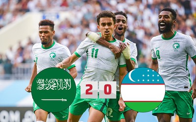 Được VAR cứu, chủ nhà Uzbekistan vẫn đánh rơi ngôi vương vào tay Saudi Arabia