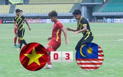 Phung phí cơ hội, U19 Việt Nam đại bại trước Malaysia