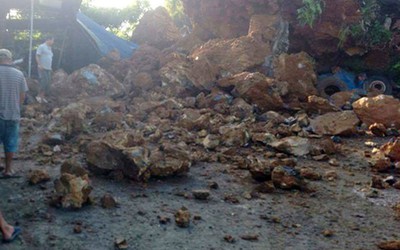 Hải Phòng: Sạt lở núi, hơn 40 khối đất đá chôn vùi lán trại