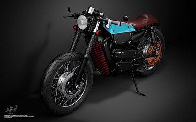 Độc đáo mẫu xe máy điện giá rẻ phong cách Cafe racer