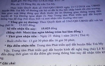 Tiết lộ mới bất ngờ vụ khen thưởng 15.025 đồng