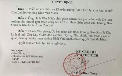 Sau vụ sai phạm BQL Chu Lai: Em trai Chủ tịch Quảng Nam thôi giữ chức Kế toán trưởng