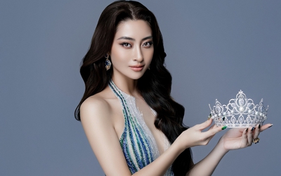 Miss World Vietnam 2022: Hoa hậu Lương Thùy Linh diện váy thác nước Cao Bằng