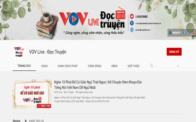 Vượt 100.000 lượt theo dõi, kênh YouTube VOV Live – Đọc truyện giành nút Bạc