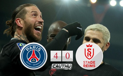 PSG 4-0 Reims: Ramos lần đầu ghi bàn, PSG thắng tưng bừng