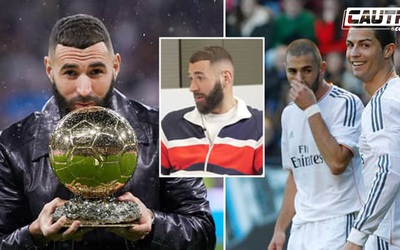 Ronaldo chưa chúc mừng Benzema sau khi giành Quả bóng Vàng