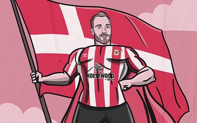 Eriksen ký hợp đồng với Brentford vào đúng đêm Giao thừa