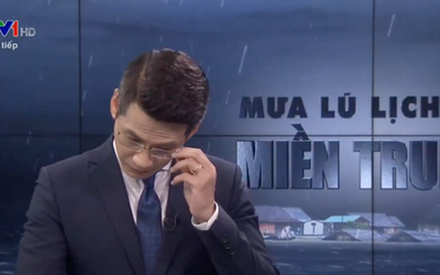 Bật khóc khi dẫn live về bão lũ miền Trung, MC VTV nói gì?
