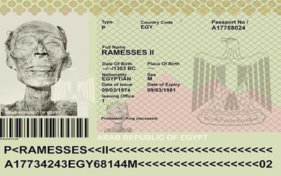 Xác ướp pharaoh duy nhất trong lịch sử được cấp hộ chiếu