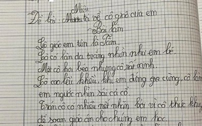 Bài văn tả cô giáo "cao lều khều, tay sần sùi" khiến dân mạng cười bò