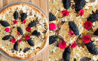 Sửng sốt với chiếc pizza đắt đỏ, cắn một miếng "bay" ngay tiền triệu