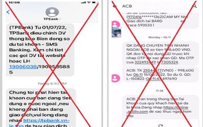 Cảnh giác với tin nhắn lừa đảo mạo danh ngân hàng