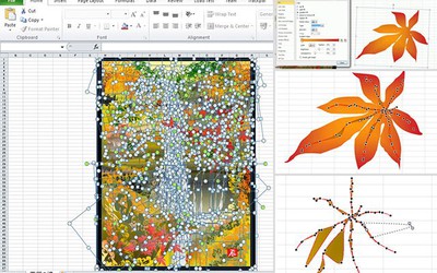 Mục sở thị cảnh nghệ sĩ vẽ tranh tuyệt đẹp bằng… Excel