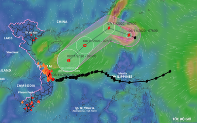 Dự báo thời tiết 7/11/2020: Cập nhật diễn biến cơn bão số 11