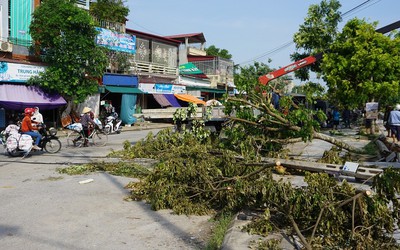 “Cuồng phong” hất tung 230 ngôi nhà, gãy cột điện và cây cối ở Thanh Hóa