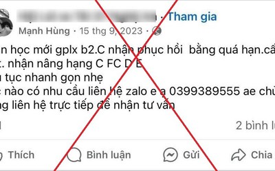 Khởi tố đối tượng lừa đảo cấp đổi giấy phép lái xe qua mạng