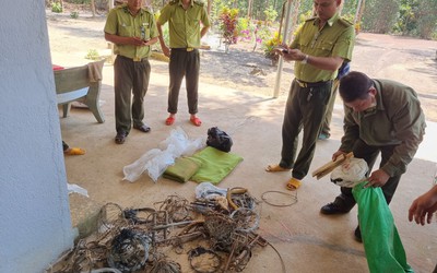 Đồng Nai: Đột kích căn chòi thu giữ hơn 400 bẫy săn bắt thú rừng